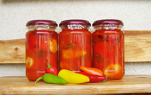 Chilis in Tomato Salsa are excellent spicy canned dish to be used with any kind of food if you are spicy food fan.