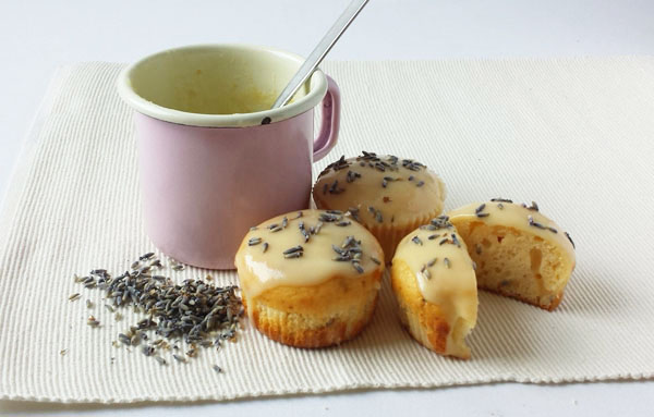 Lavender Muffins, made with fresh lavender buds and apple lavender jelly, done in 30 minutes, are delicate lavender bites with easy apple undertone. Perfect tasty little bites !