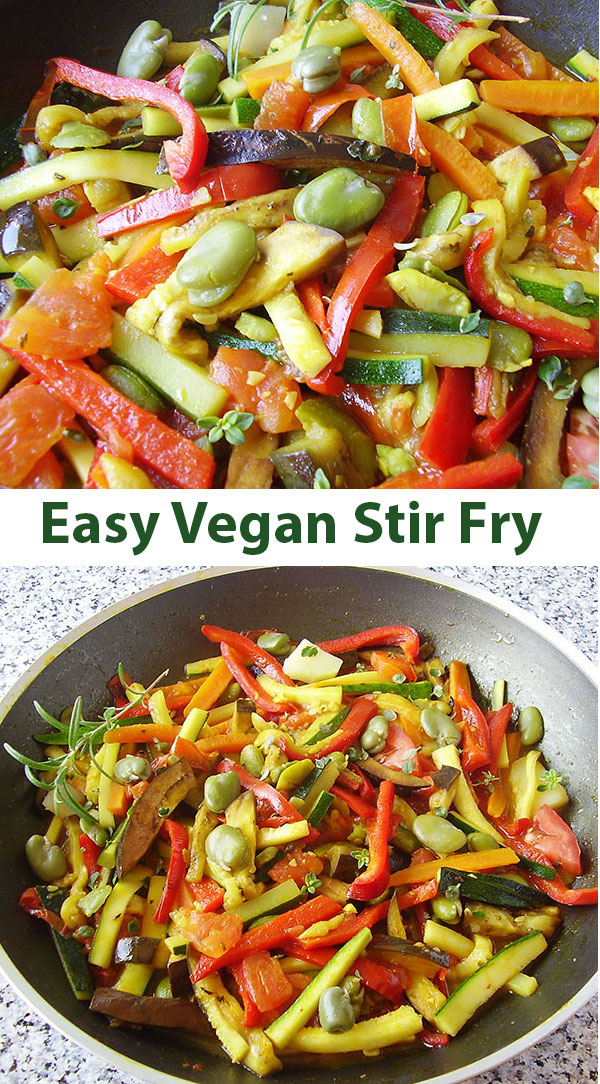 Easy Vegan Stir Fry is delicious vegan recipe. Great to serve over rice, vegan noodles, or any other favourite ingredient.