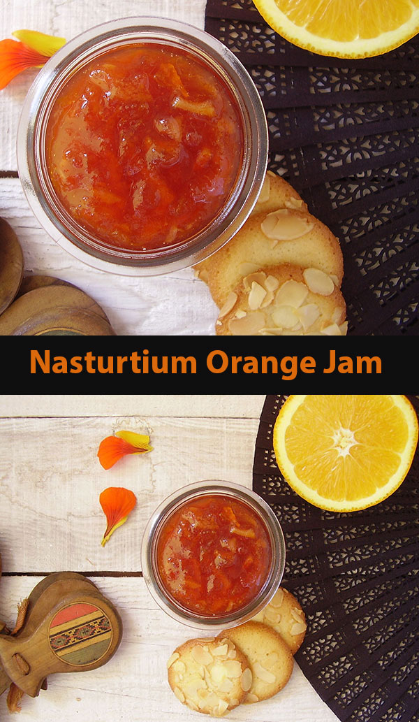 Nasturtium Orange Jam: When Miss. Flower meets Mr. Orange. Flamenco fire. A bit of sweet and a bit of bitter.