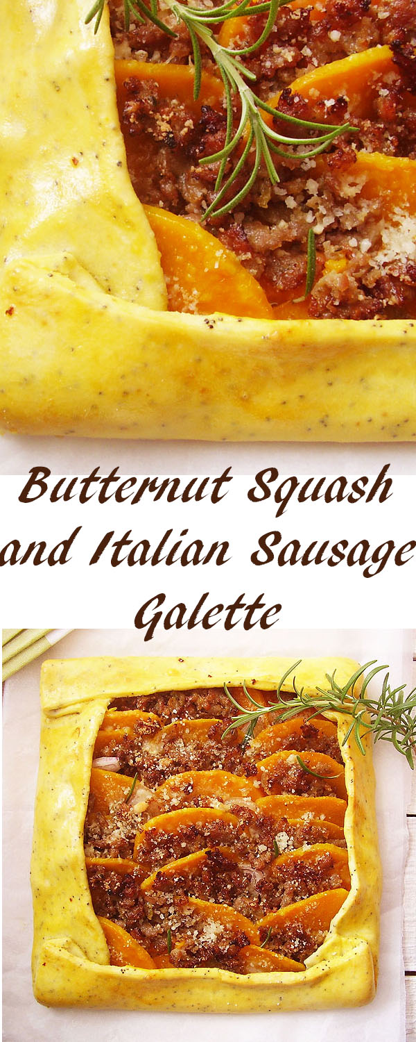 Butternut Squash and Italian Sausage Galette: Amazing autumn flavors.