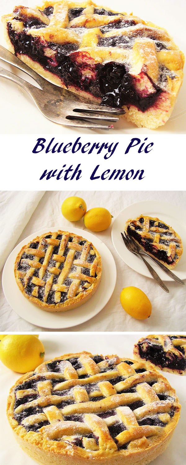 Blueberry Pie with Lemon: Comforting lattice pie with a touch of fresh lemon zest. Amazing !