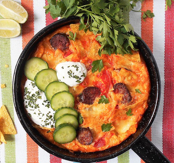 Easy Chilaquilles Frittata Bake : Popular Mexican treat, so easy to make !