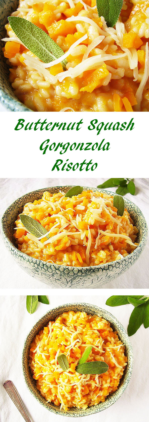 Butternut Squash Gorgonzola Risotto : in the mood… Italian blue cheese, some Arborio rice and butternut squash to have the best risotto; easy, delicious, simple dinner for colder days. Comfort food, Italian way !