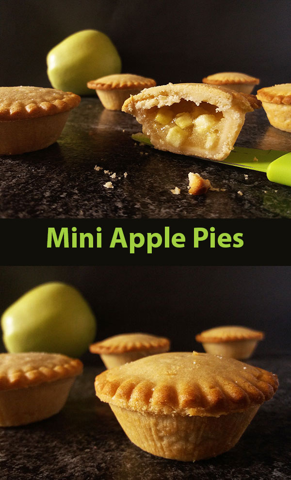 Mini Apple Pies are individual pies loaded with Granny Smith apple filling, cinnamon, and brown sugar wrapped in ready to use pie crust. Harvest time perfect bites to serve with vanilla ice cream!