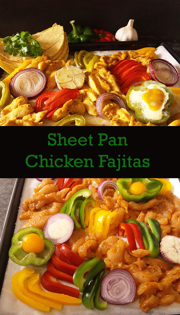Sheet Pan Chicken Fajitas are fast and easy chicken fajitas recipe with delicious chicken breasts, bell peppers to serve with tortillas for healthy week dinner!