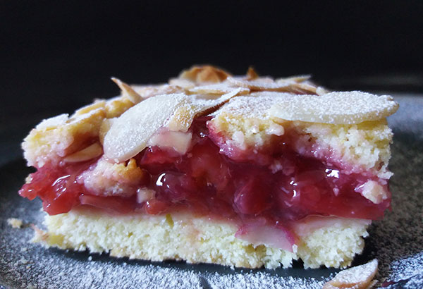 Sweet Cherry Cookie Squares from Scratch is cherry pie wrapped in cookie dough for great sweet cherries dessert recipe. Almond slices on the top are just great! Sweet Cherry Cookie Squares from Scratch is cherry pie wrapped in cookie dough for great sweet cherries dessert recipe. Almond slices on the top are just great!