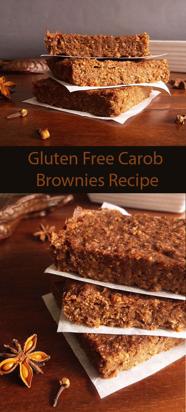Gluten - Free Carob Brownies Recipe: excellent, tasty, upgraded healthy version to enjoy as much as we want to :-)