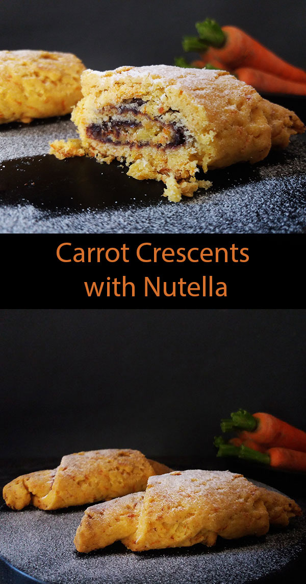 Carrot Crescents with Nutella are carrot rolls Easter recipe stuffed with Nutella. Lovely crescent rolls twist!