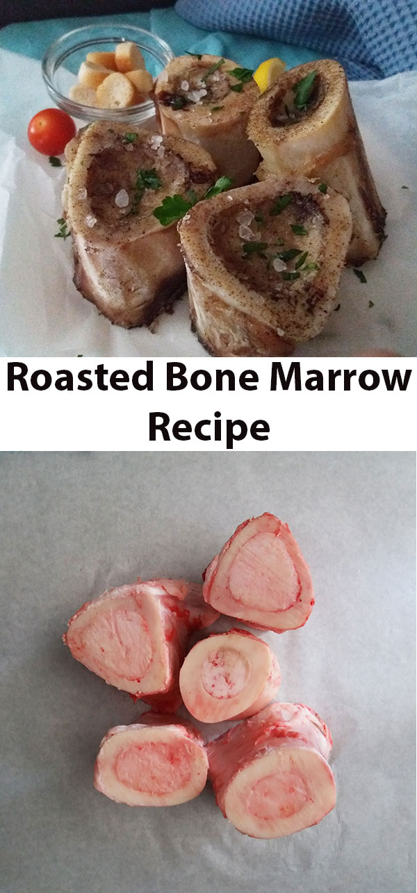Roasted Bone Marrow Recipe using beef bones makes the base for various tasty dishes. It can be served alone as delicate appetizer. All you need is salt, ground black pepper and fresh herbs to enjoy it on a slice of toasted bread !