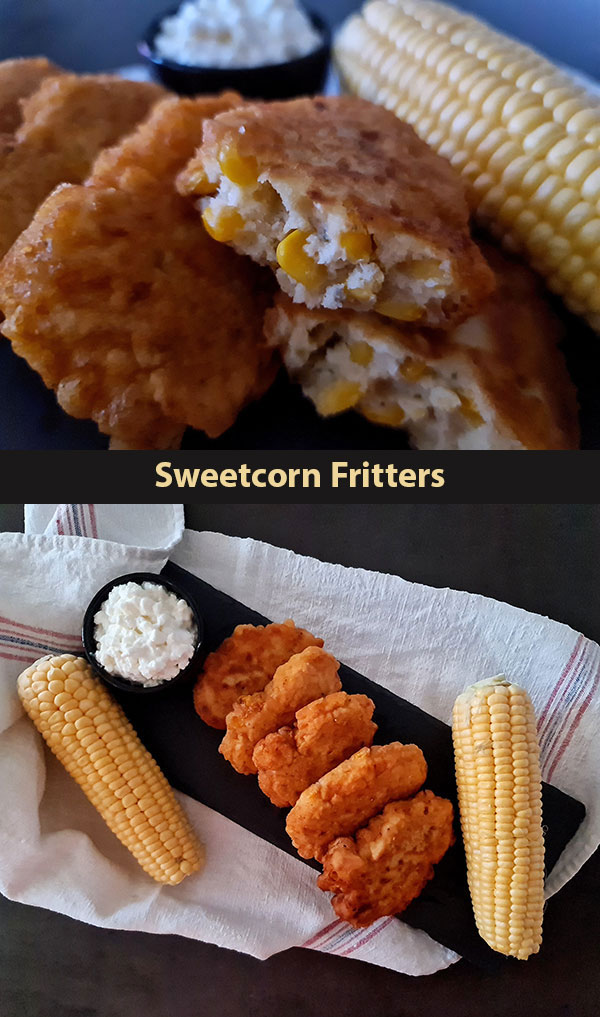 Sweetcorn Fritters contain sweetcorn kernels mixed into a simple batter and fried until crisp. Fifteen minutes to have great summer lunch or dinner. Sweetcorn Fritters contain sweetcorn kernels mixed into a simple batter and fried until crisp. Fifteen minutes to have great summer lunch or dinner.